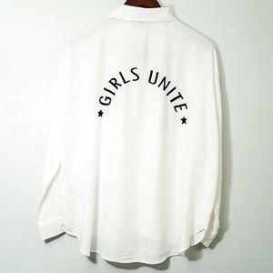 white button up collard shirt